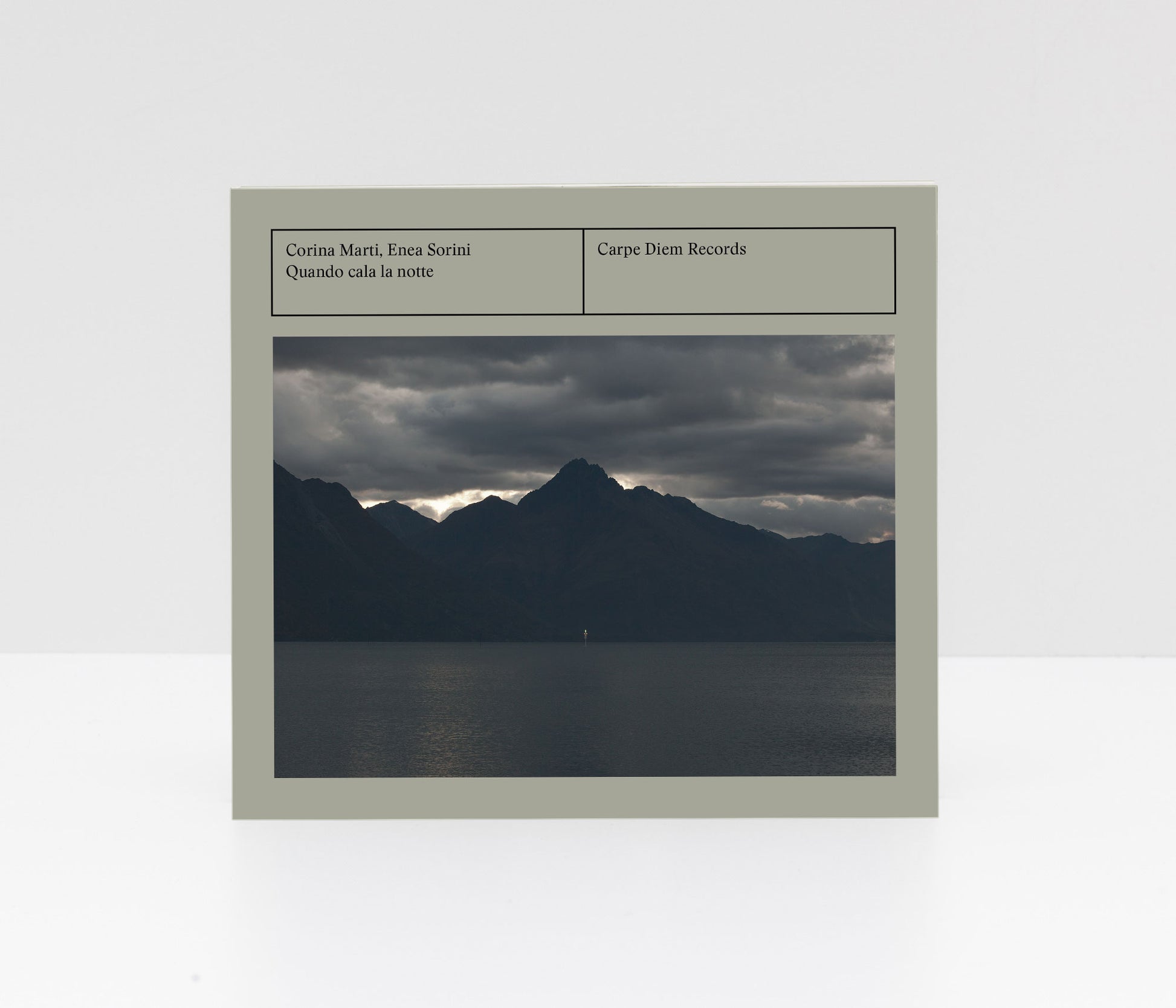 Digipack CD album "Quando cala la notte" by Corina Marti and Enea Sorini on Carpe Diem Records