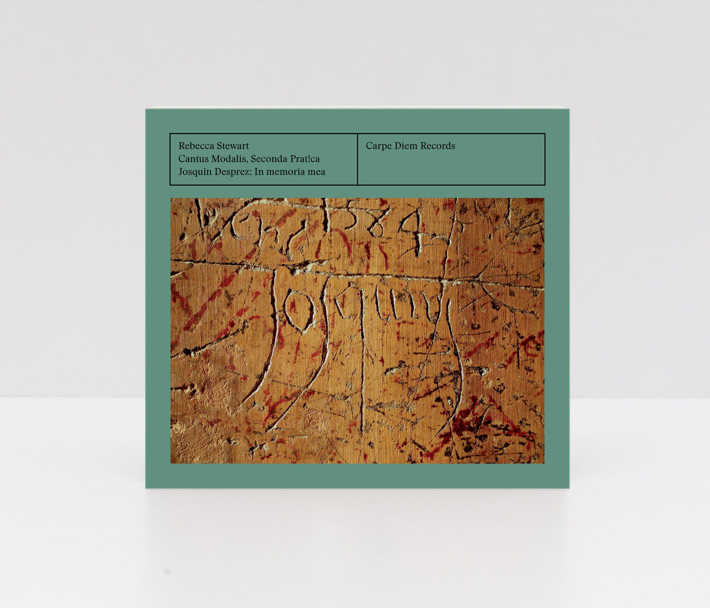 Digipack cover of the album "Josquin Desprez - in memoria mea" by Rebecca Stewart