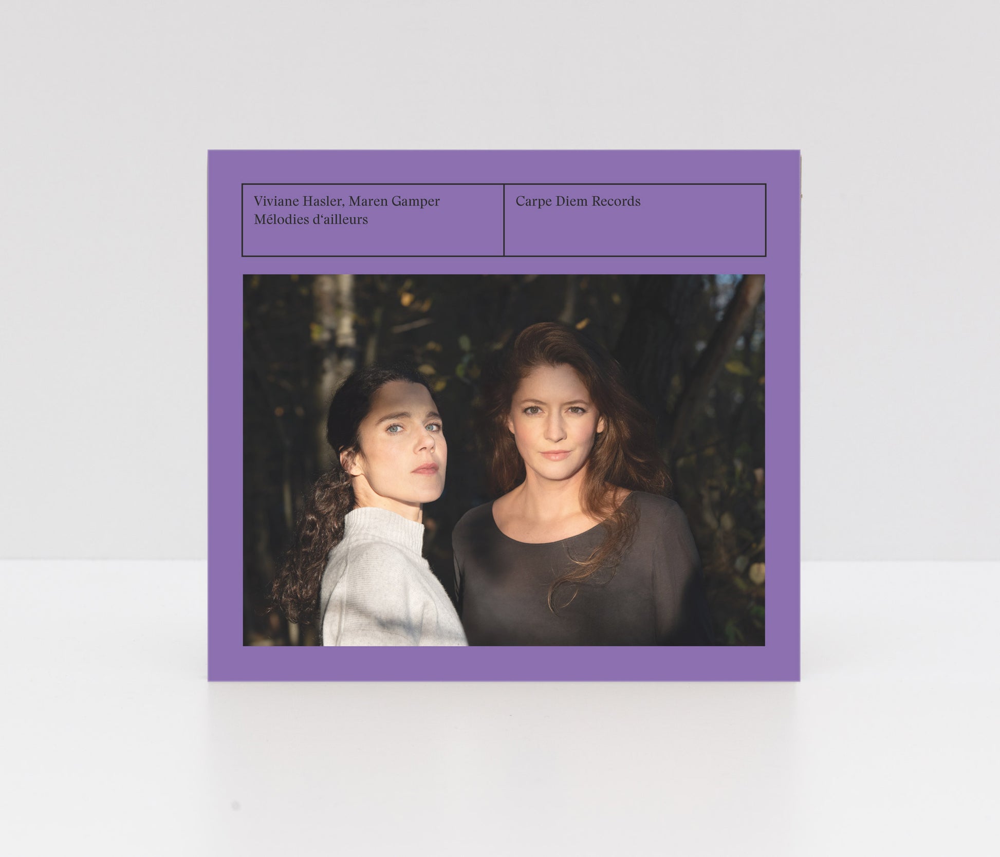 Digipack CD "Melodies d'ailleurs" by soprano Viviane Hasler and pianist Maren Gamper