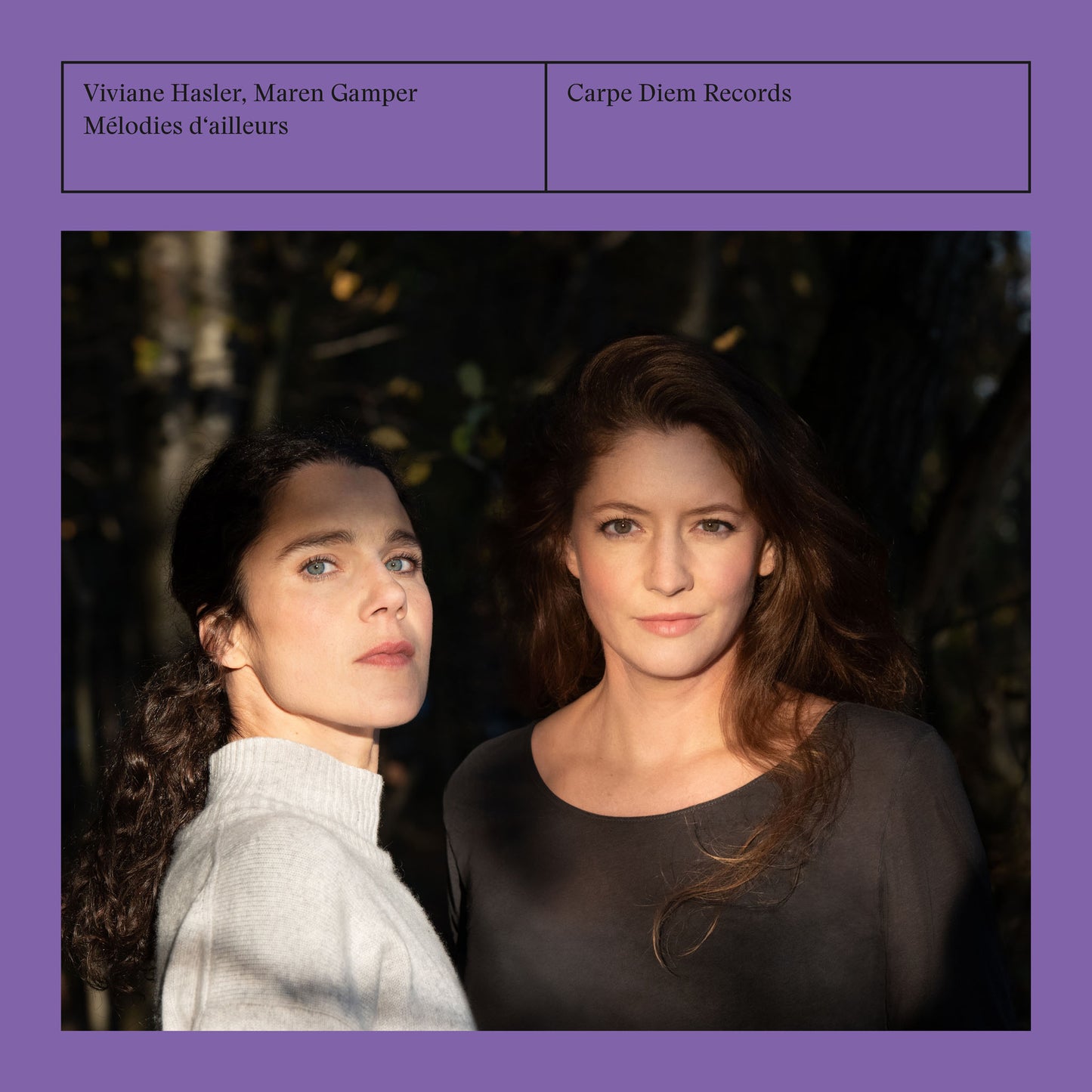 Cover of the album "Melodies d'ailleurs" by soprano Viviane Hasler and pianist Maren Gamper
