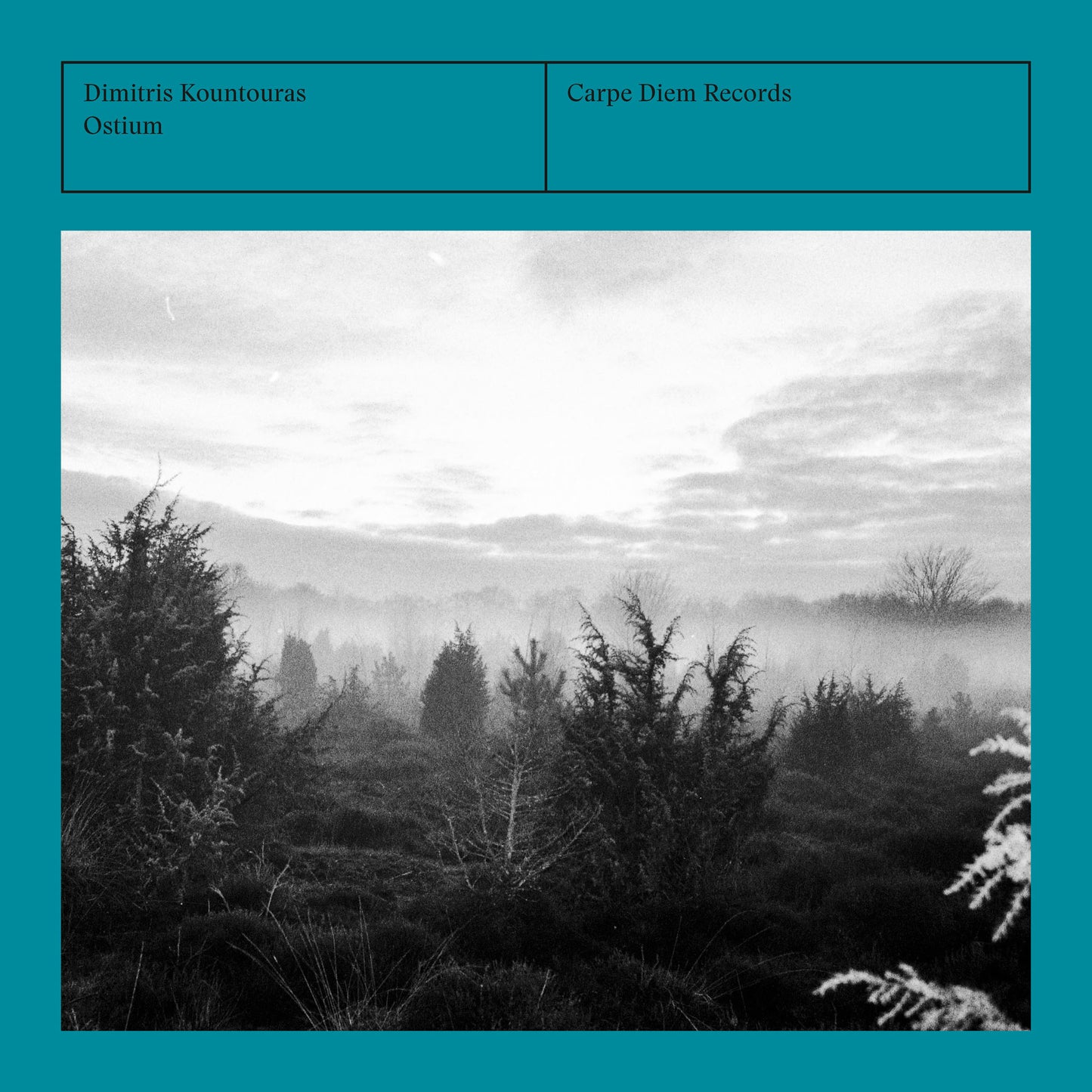 Album cover of "Ostium" by Dimitris Kountouras and ensemble Ex Silentio, released by Carpe Diem Records