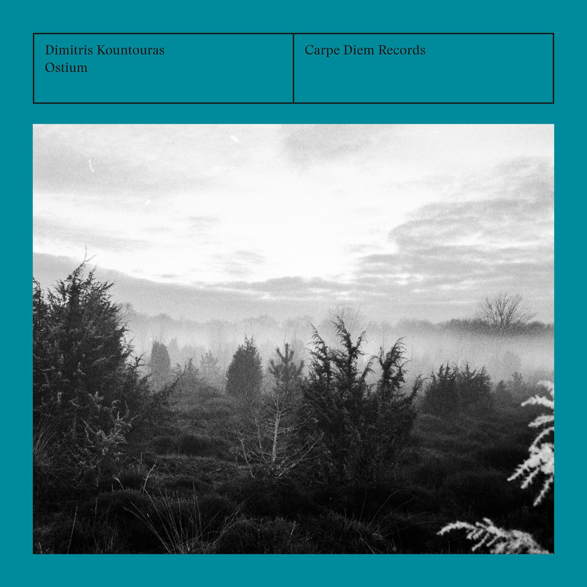 Album cover of "Ostium" by Dimitris Kountouras and ensemble Ex Silentio, released by Carpe Diem Records