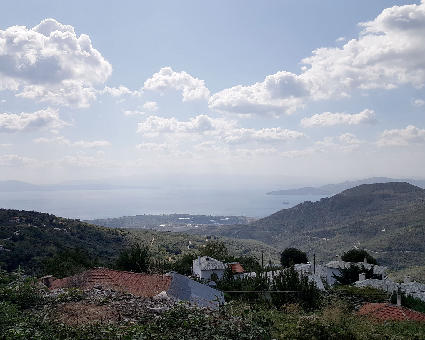 View from the recording studio towards the mediterranean sea during the recording sessions for "Lethe" in Greece 2019