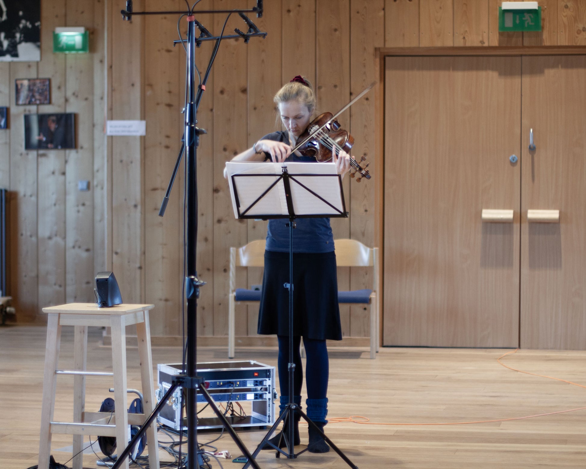 Nadine Henrichs playing the viola for the recording sessions of her album "Delicacy". 