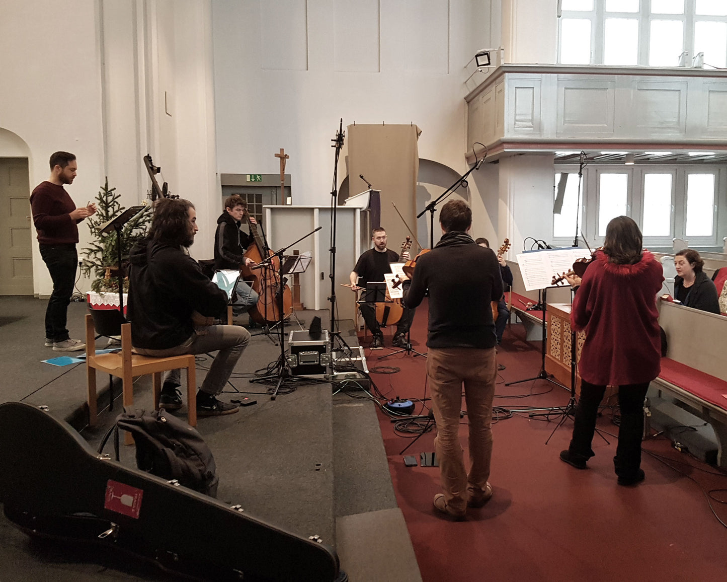 Recording sessions with Richard Resch for his album "Wenn ich nur Dich hab" in the Jesus-Christus-Kirche Berlin