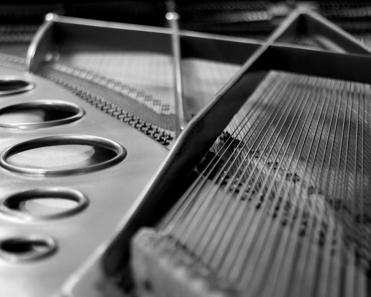 Piano detail during the recording sessions for Petter Udland Johansen's album "The road not taken" in the Küsnacht church, Zurich (Switzerland)