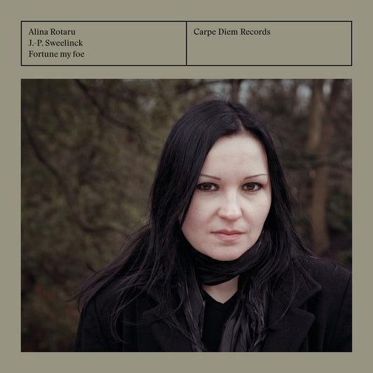 Album cover of "Fortune My Foe" by Alina Rotaru, showing a portrait of the artist. 