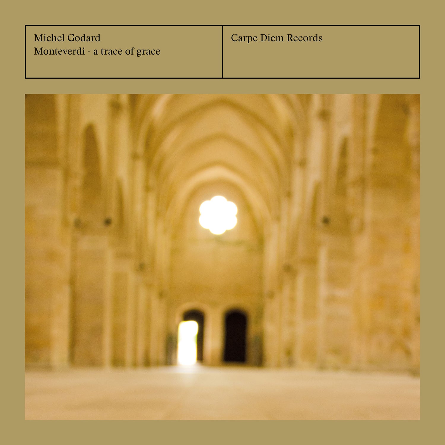 album cover of Monteverdi - a trace of grace by Michel Godard - Steve Swallow - Guillemette Laurens - Bruno Helstroffer - Fanny Paccoud
